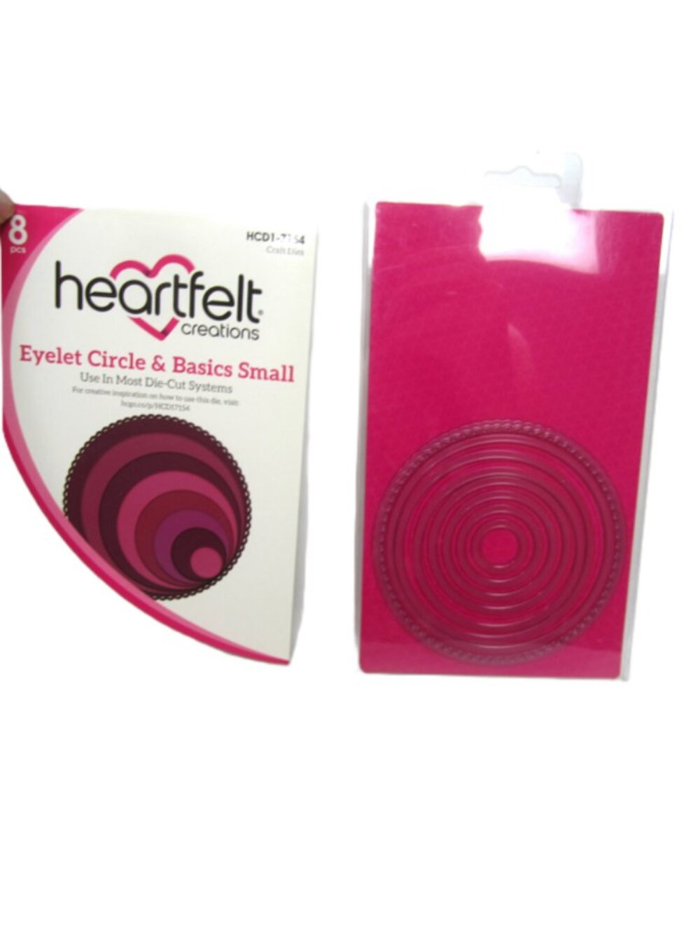 Heartfelt Creations Eyelet Circle & Basics Small Craft Dies HCD1-7154 8 Pcs